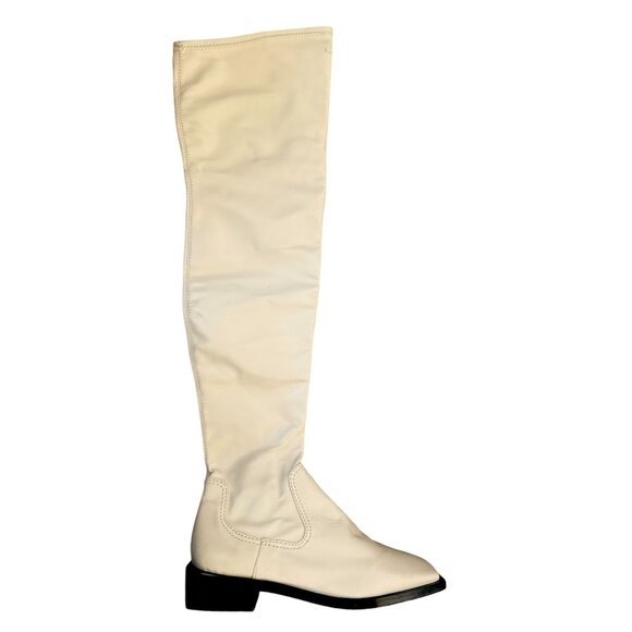Schutz Guily Up Egg Shell Color Over-The-Knee Boots Womens Size 8B NWOB - Picture 1 of 11